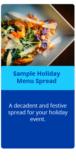 Sample holiday menu spread
